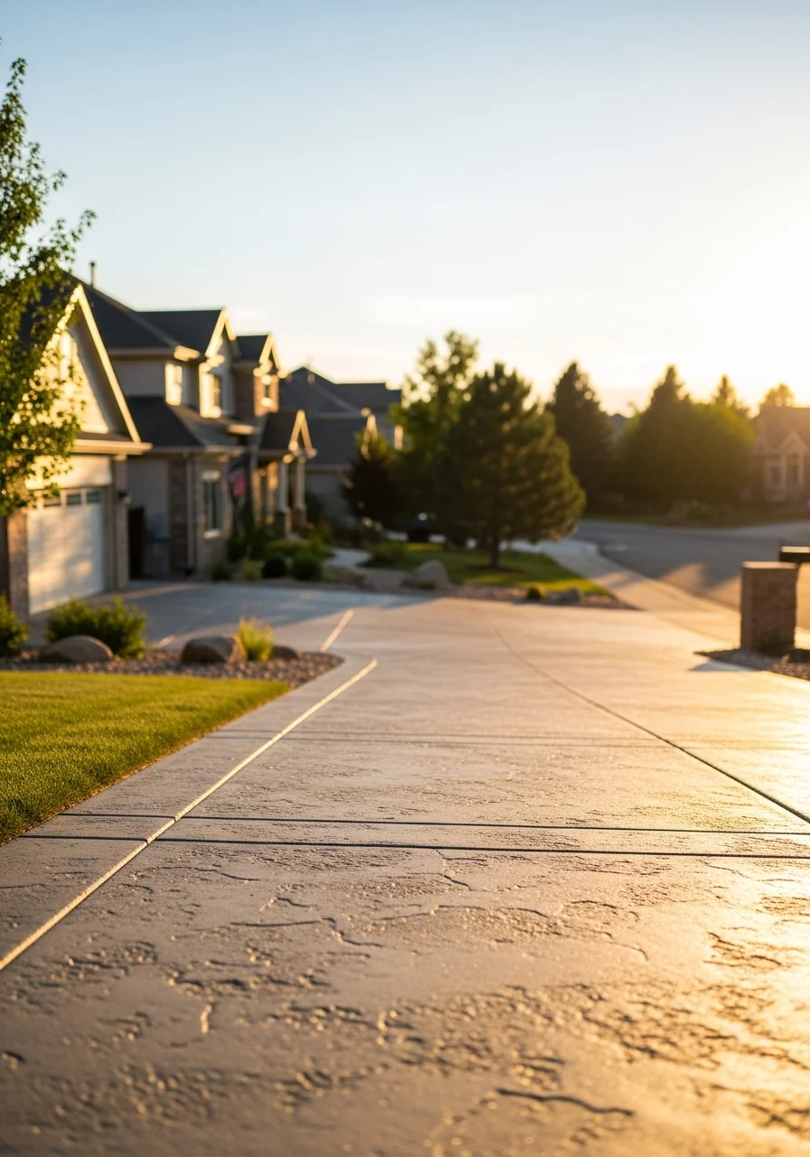 Portrait of a Castle Rock homeowner standing in their driveway with their home and neighborhood visible.